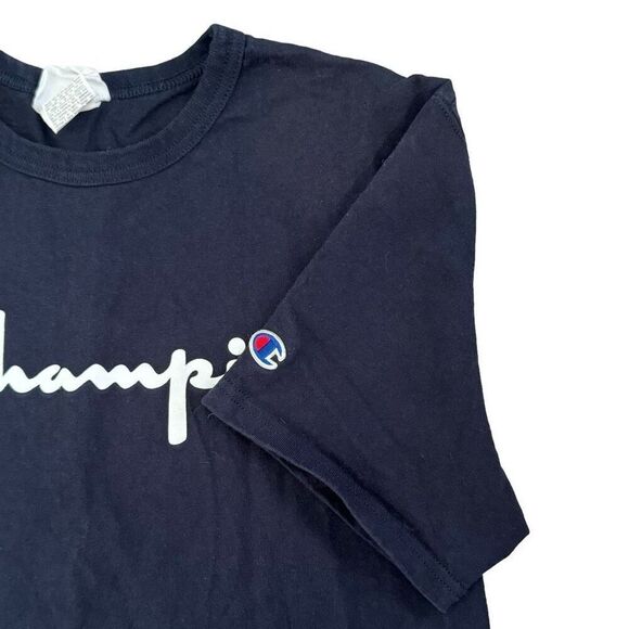 Champion Crew Neck T-shirt Navy Small - Picture 2 of 5